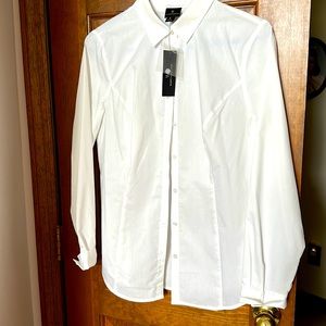 NWT Worthington Women’s White Blouse- Size 8